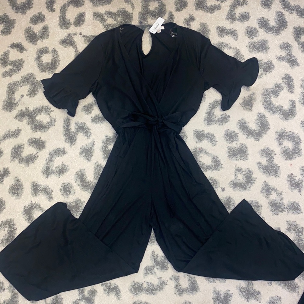 Black super soft Capri jumpsuit